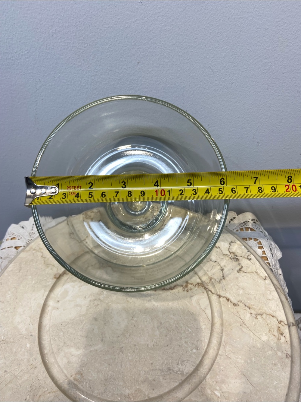 Heavy Glass Dome Cloche and EXTRA LARGE Marble Base Cheese Display Stand Platter - Picture 7 of 8